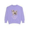bearded-collie-sweatshirt-mom-violet Bearded Collie Mom Sweatshirt, Violet, front view