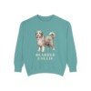 Bearded Collie Sweatshirt, Seafoam, front view