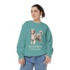 Bearded Collie Sweatshirt, Seafoam, person 2 front