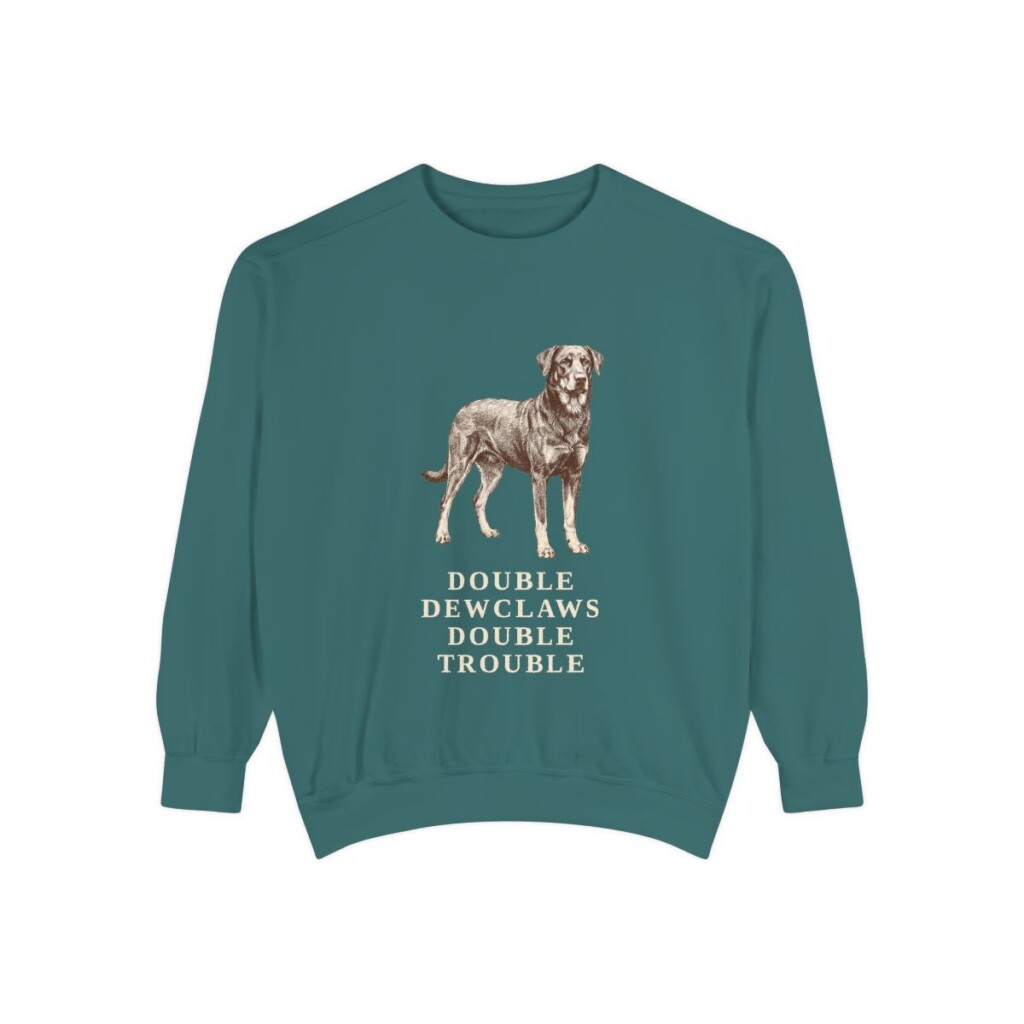Beauceron Humor Sweatshirt, Blue Spruce, front view