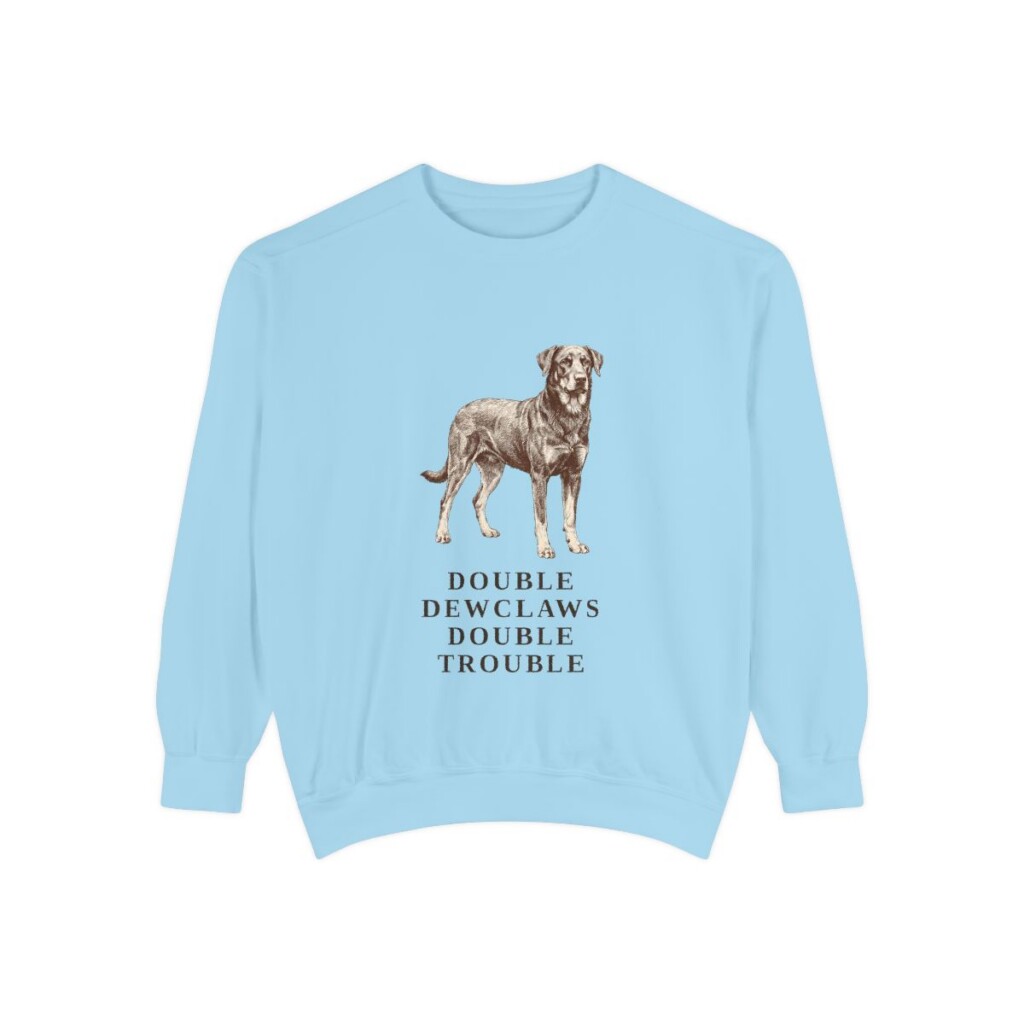 Beauceron Humor Sweatshirt, Chambray, front view