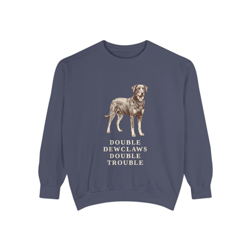 Beauceron Humor Sweatshirt, Denim, front view