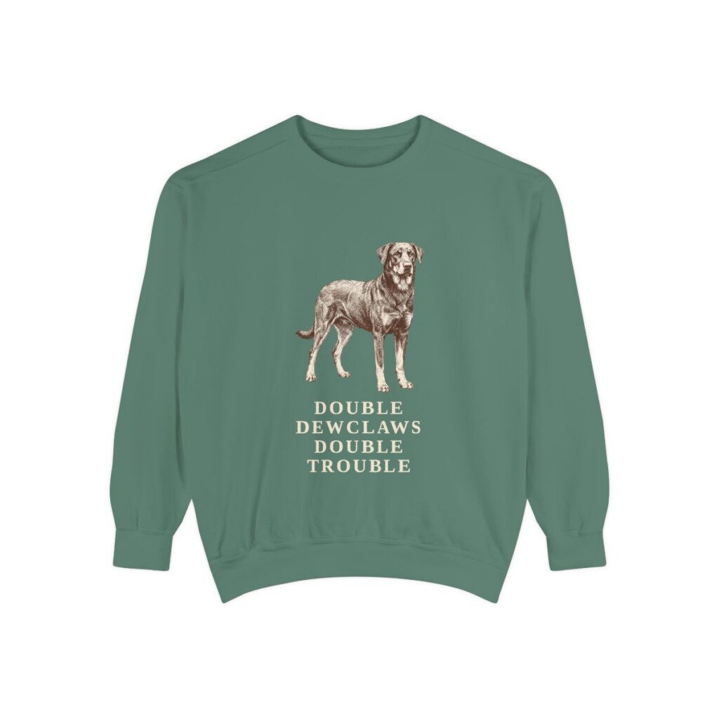 Beauceron Humor Sweatshirt, Light Green, front view