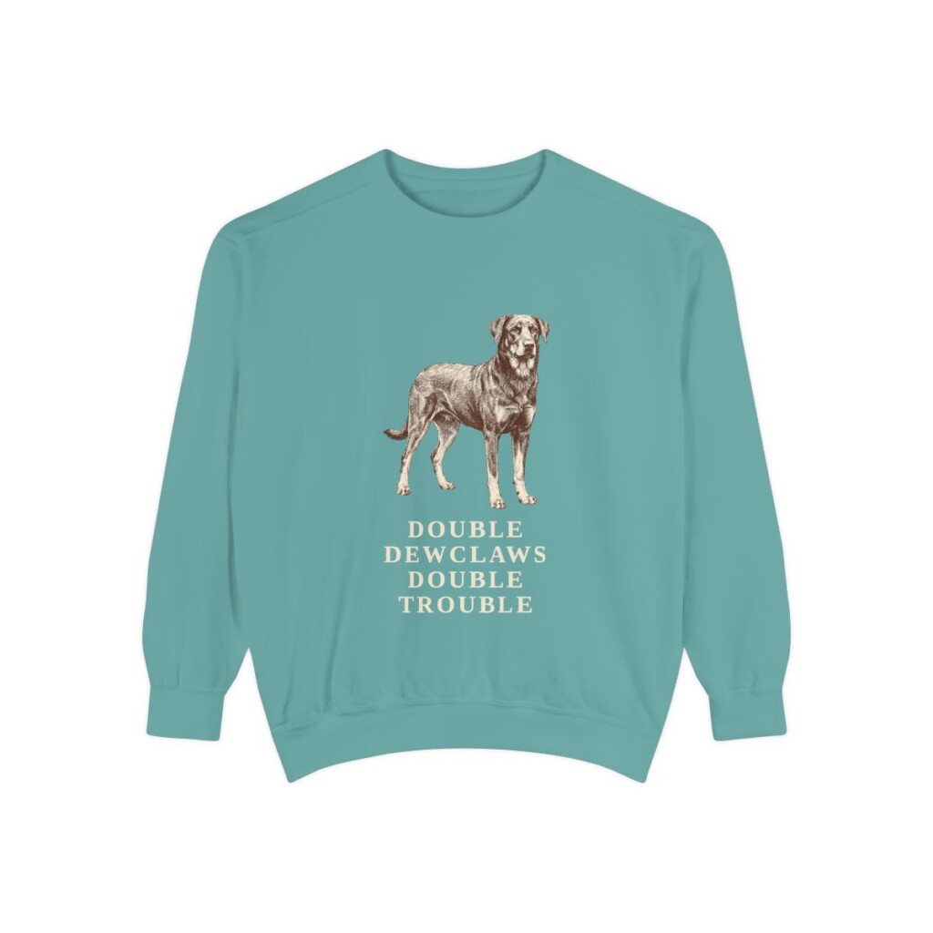 Beauceron Humor Sweatshirt, Seafoam, front view