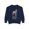 Beauceron Humor Sweatshirt, True Navy, front view