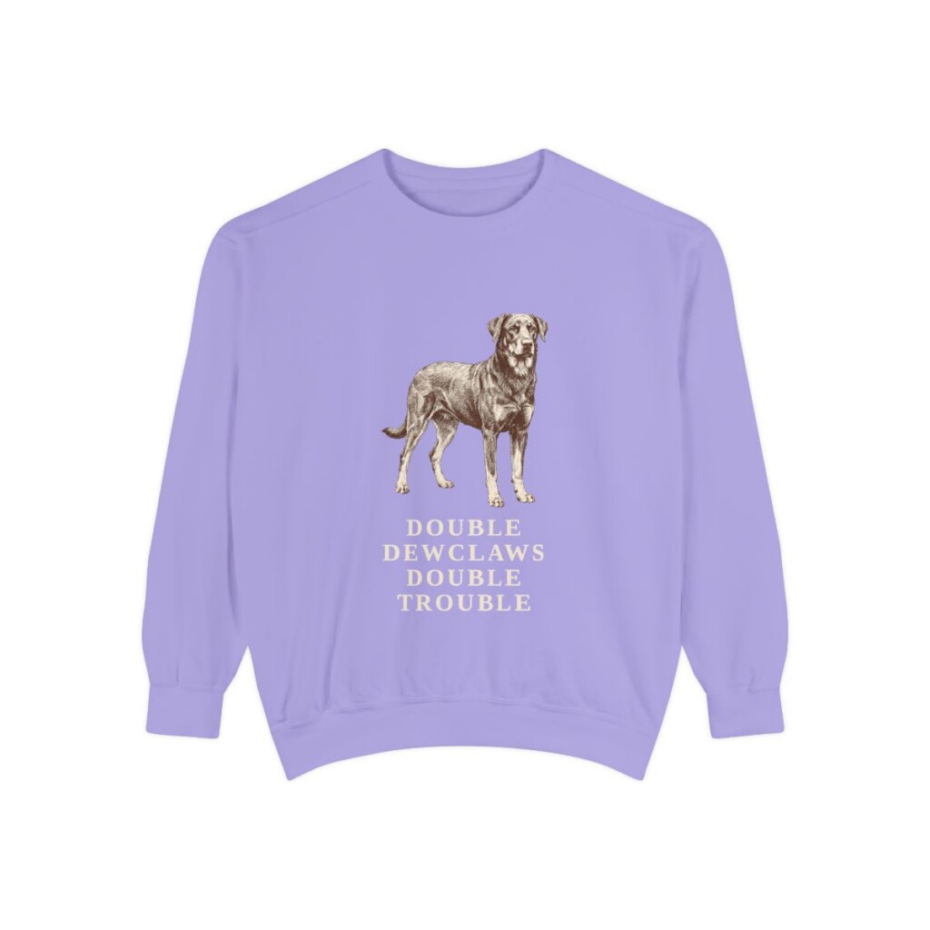 Beauceron Humor Sweatshirt, Violet, front view