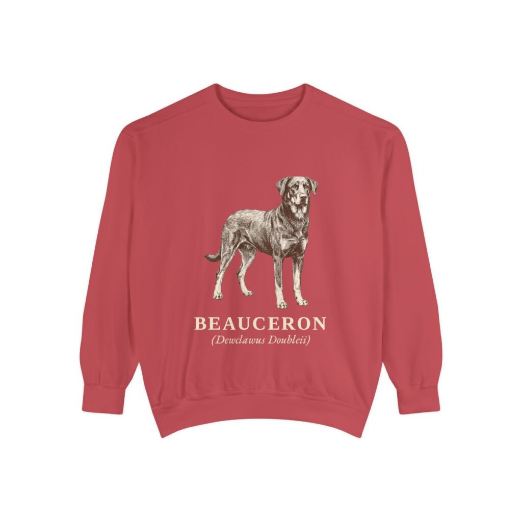 Beauceron Latin Sweatshirt, Crimson, front view