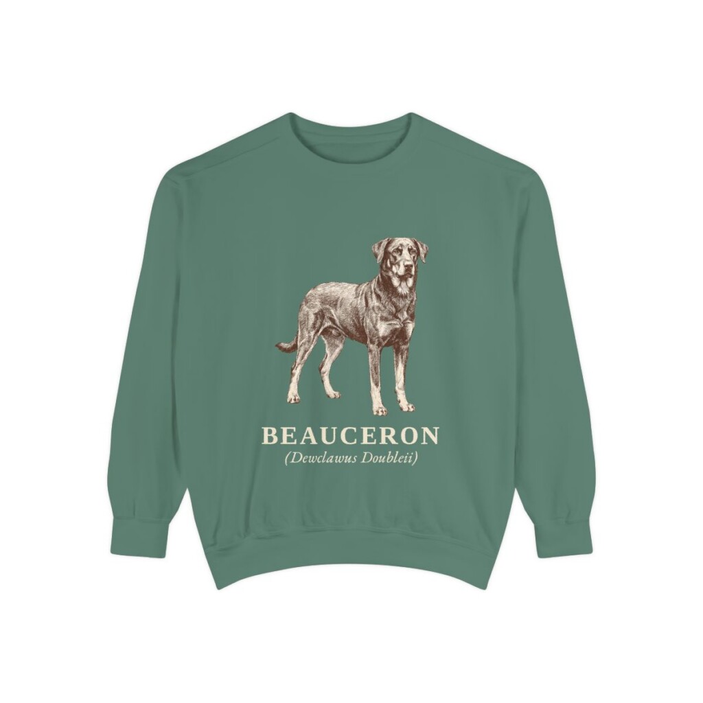 Beauceron Latin Sweatshirt, Light Green, front view