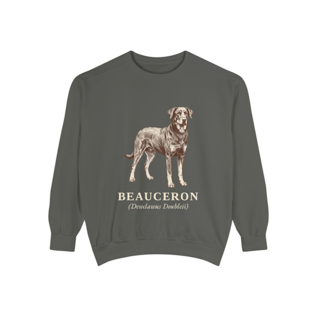 Beauceron Latin Sweatshirt, Pepper, front view