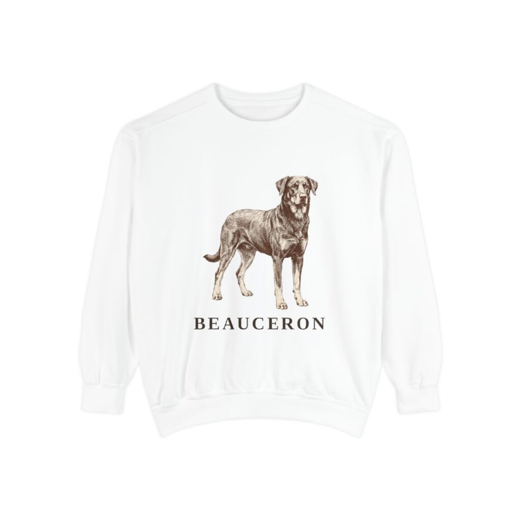 Beauceron Sweatshirt, White, front view