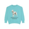 Bedlington Terrier Sweatshirt, Chalky Mint, front view