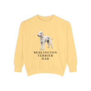 Bedlington Terrier Dad Sweatshirt, Butter, front view