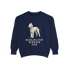 Bedlington Terrier Dad Sweatshirt, True Navy, front view