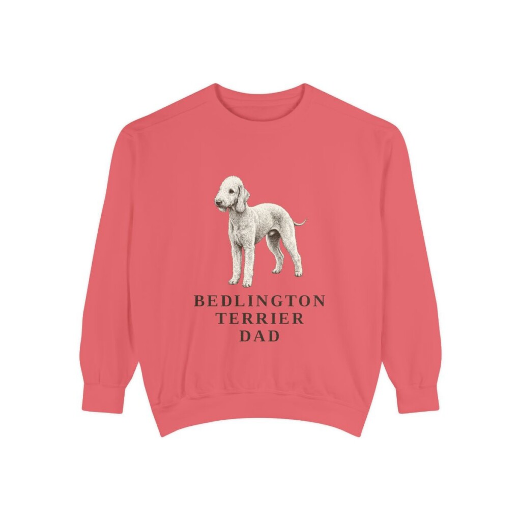 Bedlington Terrier Dad Sweatshirt, Watermelon, front view