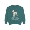 Bedlington Terrier Humor Sweatshirt, Blue Spruce, front view