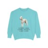 Bedlington Terrier Humor Sweatshirt, Chalky Mint, front view