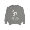 Bedlington Terrier Humor Sweatshirt, Grey, front view