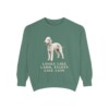 Bedlington Terrier Humor Sweatshirt, Light Green, front view