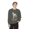 Bedlington Terrier Humor Sweatshirt, Pepper, person 1 front