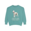 Bedlington Terrier Humor Sweatshirt, Seafoam, front view