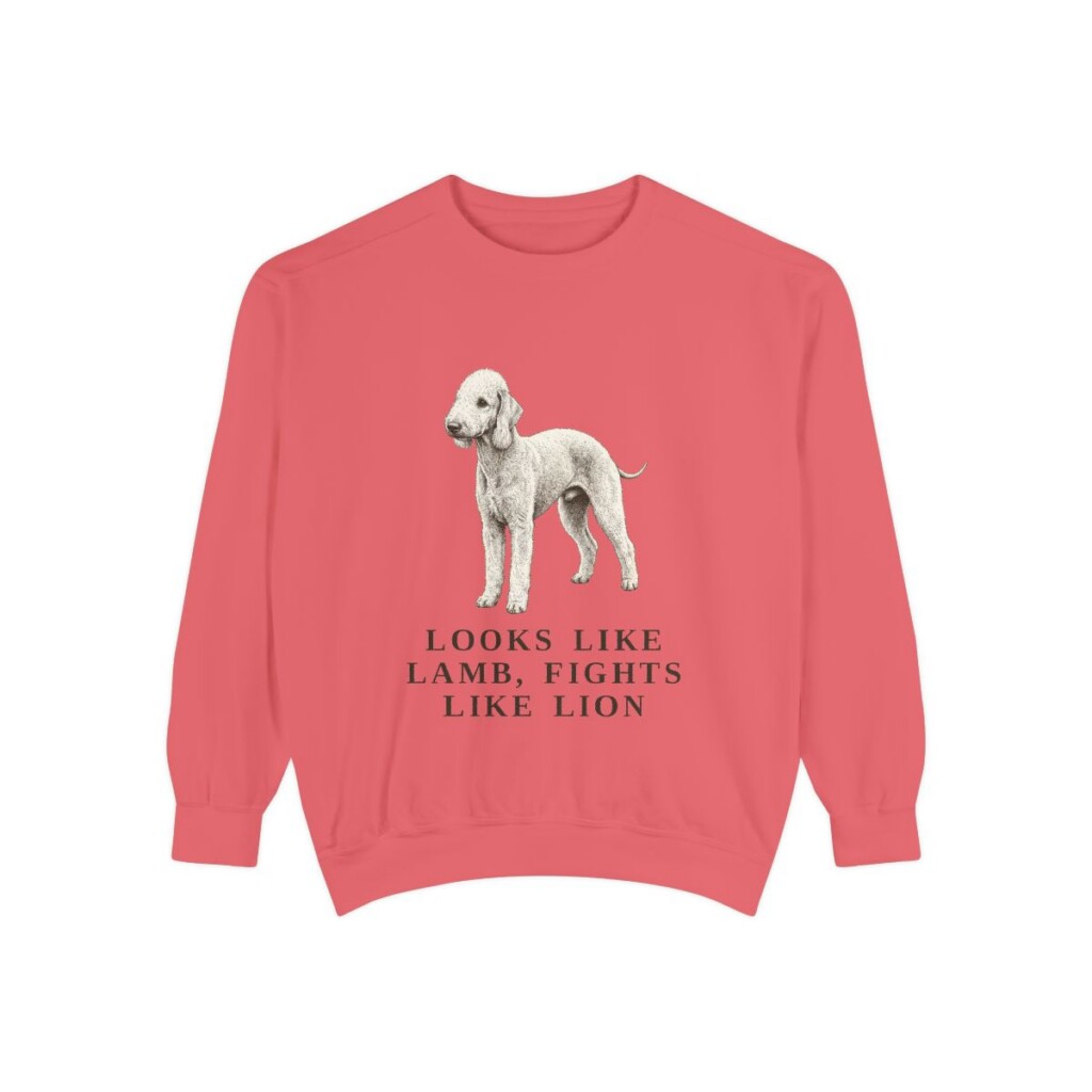 Bedlington Terrier Humor Sweatshirt, Watermelon, front view