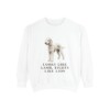 Bedlington Terrier Humor Sweatshirt, White, front view
