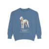 Bedlington Terrier Latin Sweatshirt, Blue Jean, front view