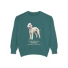 Bedlington Terrier Latin Sweatshirt, Blue Spruce, front view