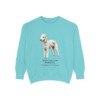 Bedlington Terrier Latin Sweatshirt, Chalky Mint, front view
