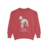 Bedlington Terrier Latin Sweatshirt, Crimson, front view