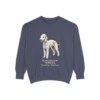 Bedlington Terrier Latin Sweatshirt, Denim, front view