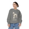 Bedlington Terrier Latin Sweatshirt, Grey, person 2 front