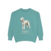 Bedlington Terrier Latin Sweatshirt, Seafoam, front view