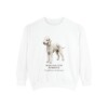 Bedlington Terrier Latin Sweatshirt, White, front view