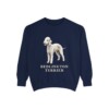 Bedlington Terrier Sweatshirt, True Navy, front view