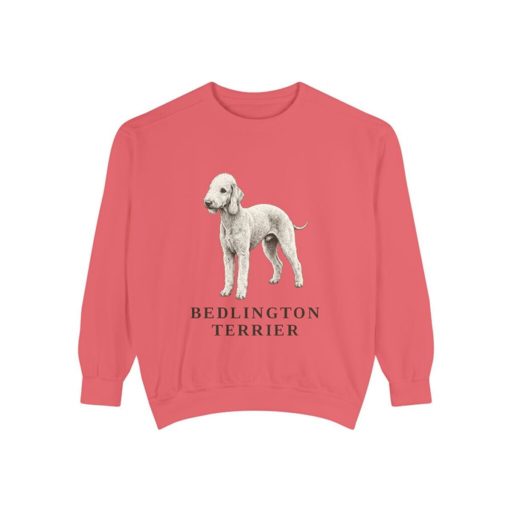 Bedlington Terrier Sweatshirt, Watermelon, front view