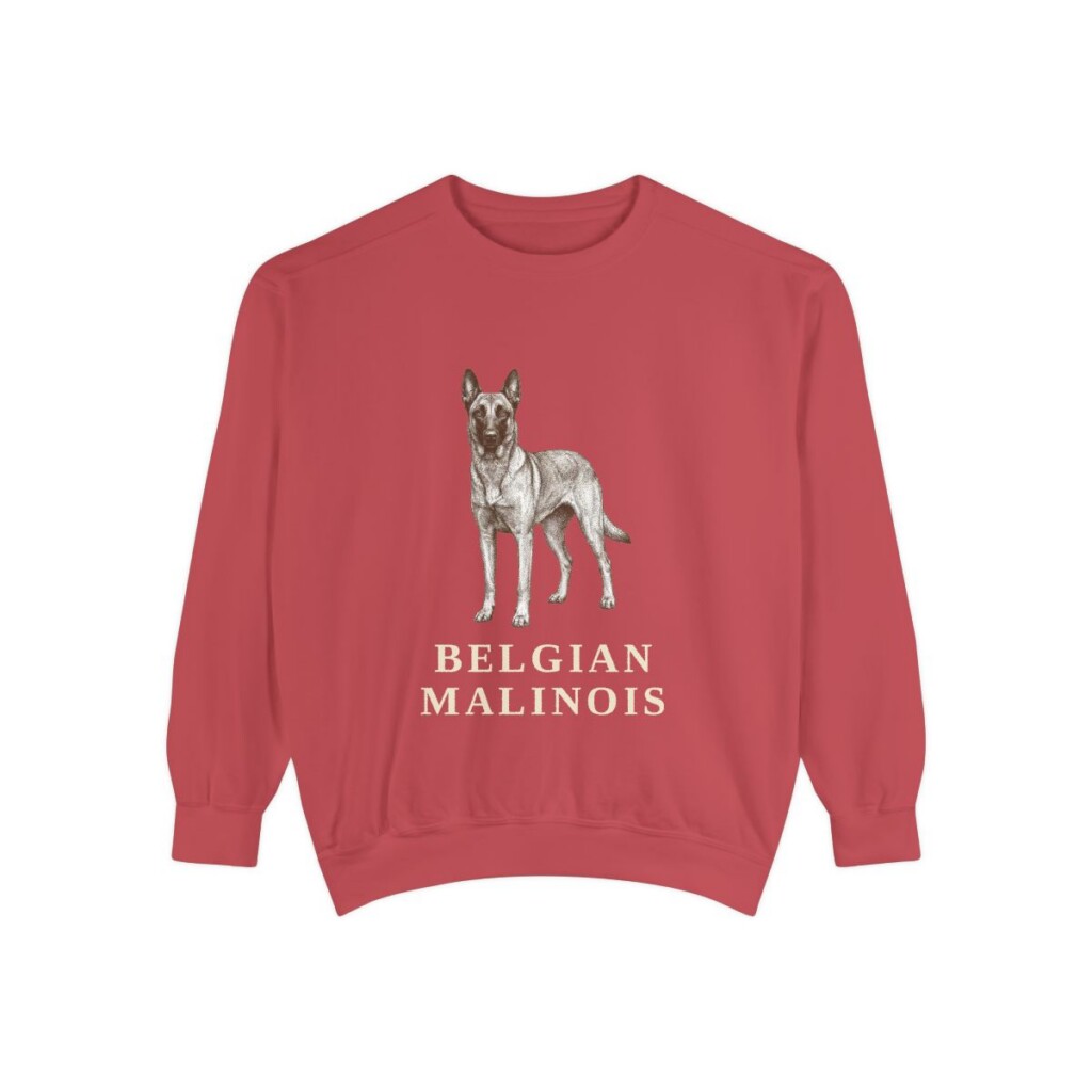 Belgian Malinois Sweatshirt, Crimson, front view