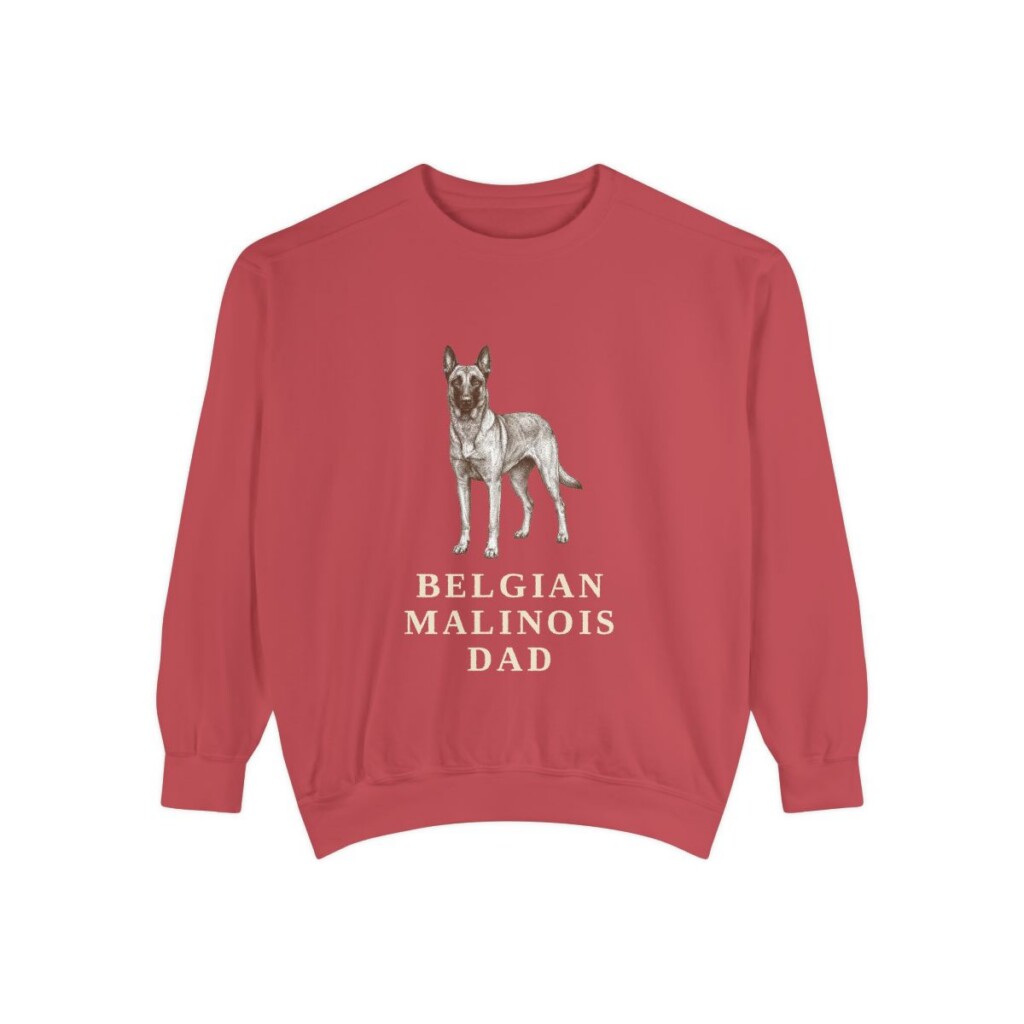 Belgian Malinois Dad Sweatshirt, Crimson, front view