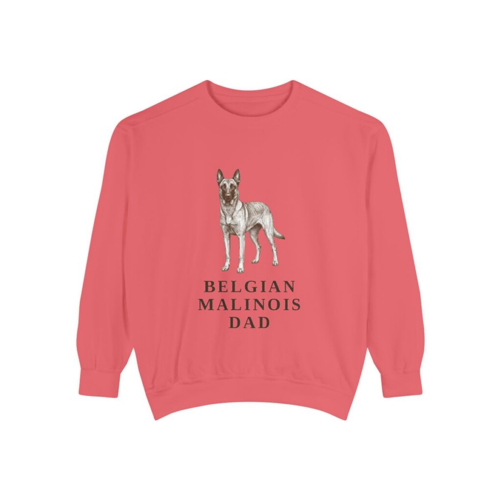 Belgian Malinois Dad Sweatshirt, Watermelon, front view