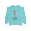 Belgian Malinois Humor Sweatshirt, Chalky Mint, front view