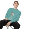 Belgian Malinois Humor Sweatshirt, Seafoam, person 1 context