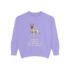 Belgian Malinois Humor Sweatshirt, Violet, front view