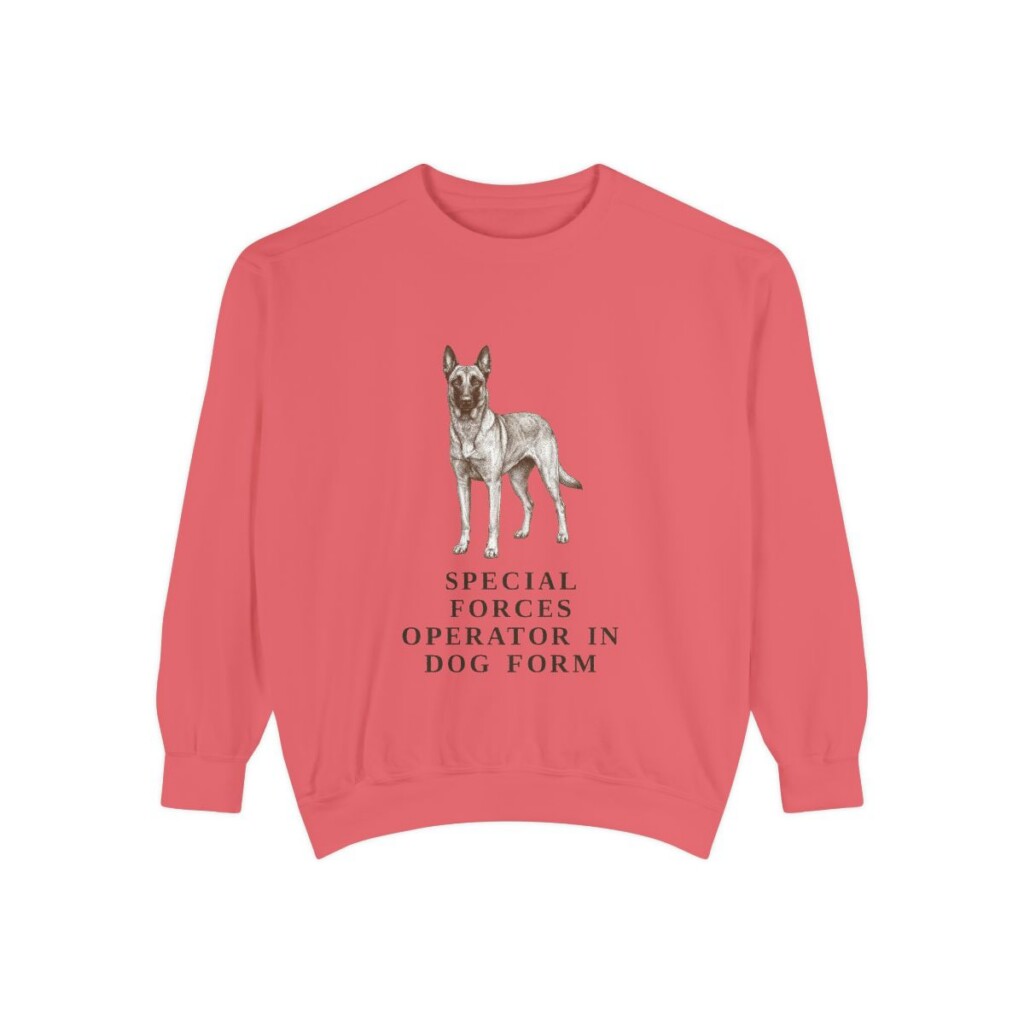 Belgian Malinois Humor Sweatshirt, Watermelon, front view