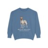 Belgian Malinois Latin Sweatshirt, Blue Jean, front view