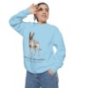 Belgian Malinois Latin Sweatshirt, Chambray, person 2 context