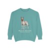 Belgian Malinois Latin Sweatshirt, Seafoam, front view