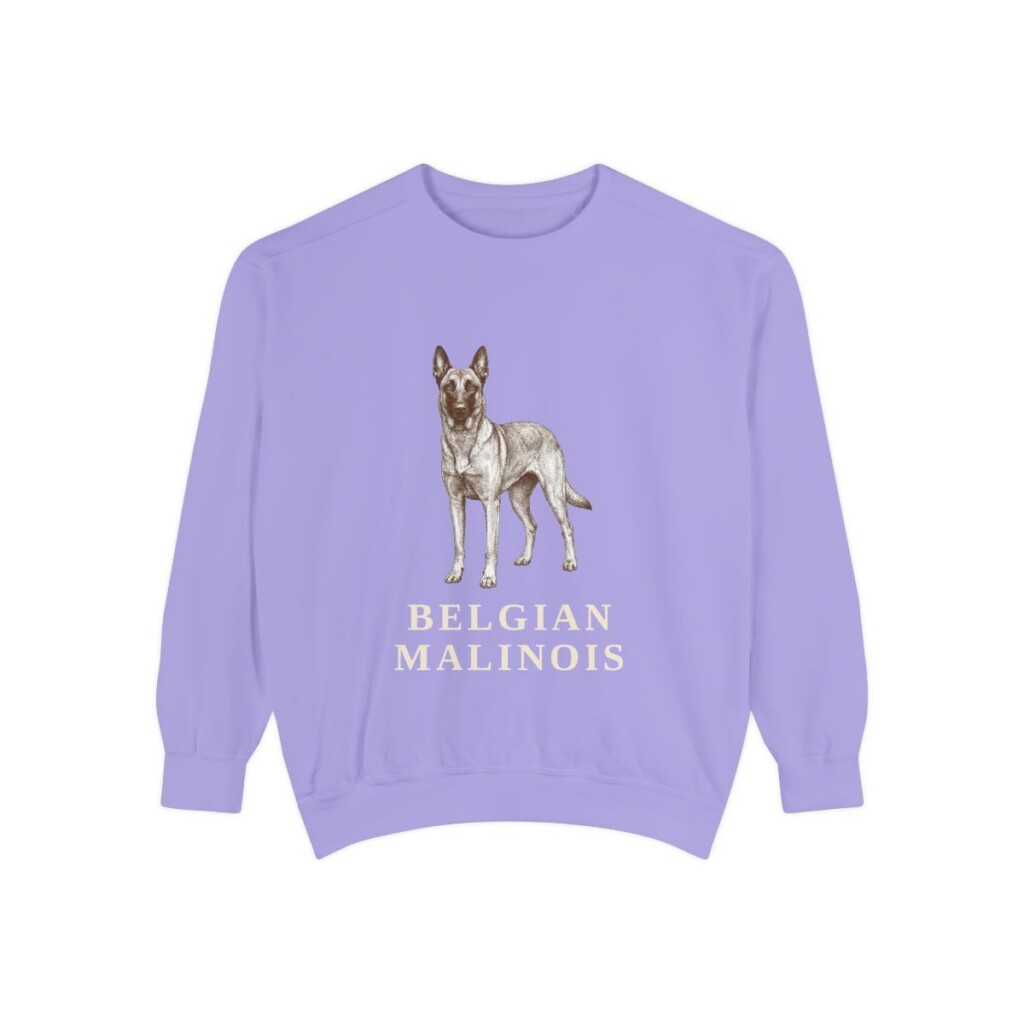 Belgian Malinois Sweatshirt, Violet, front view