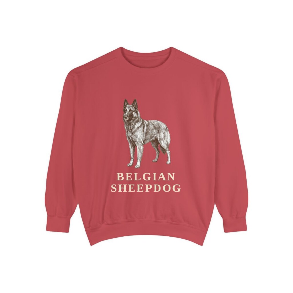 Belgian Sheepdog Sweatshirt, Crimson, front view
