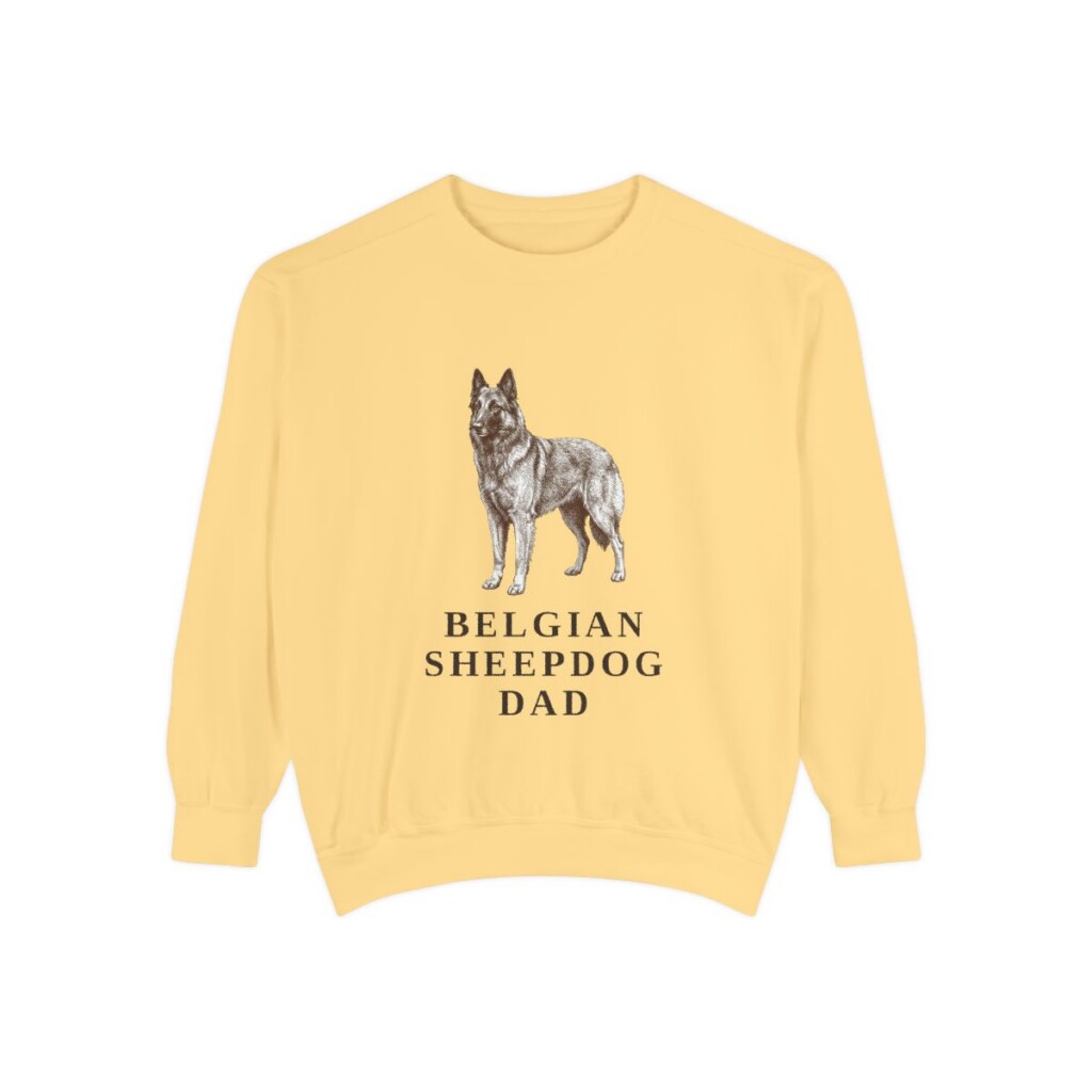 Belgian Sheepdog Dad Sweatshirt, Butter, front view