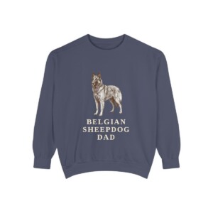 Belgian Sheepdog Dad Sweatshirt, Denim, front view